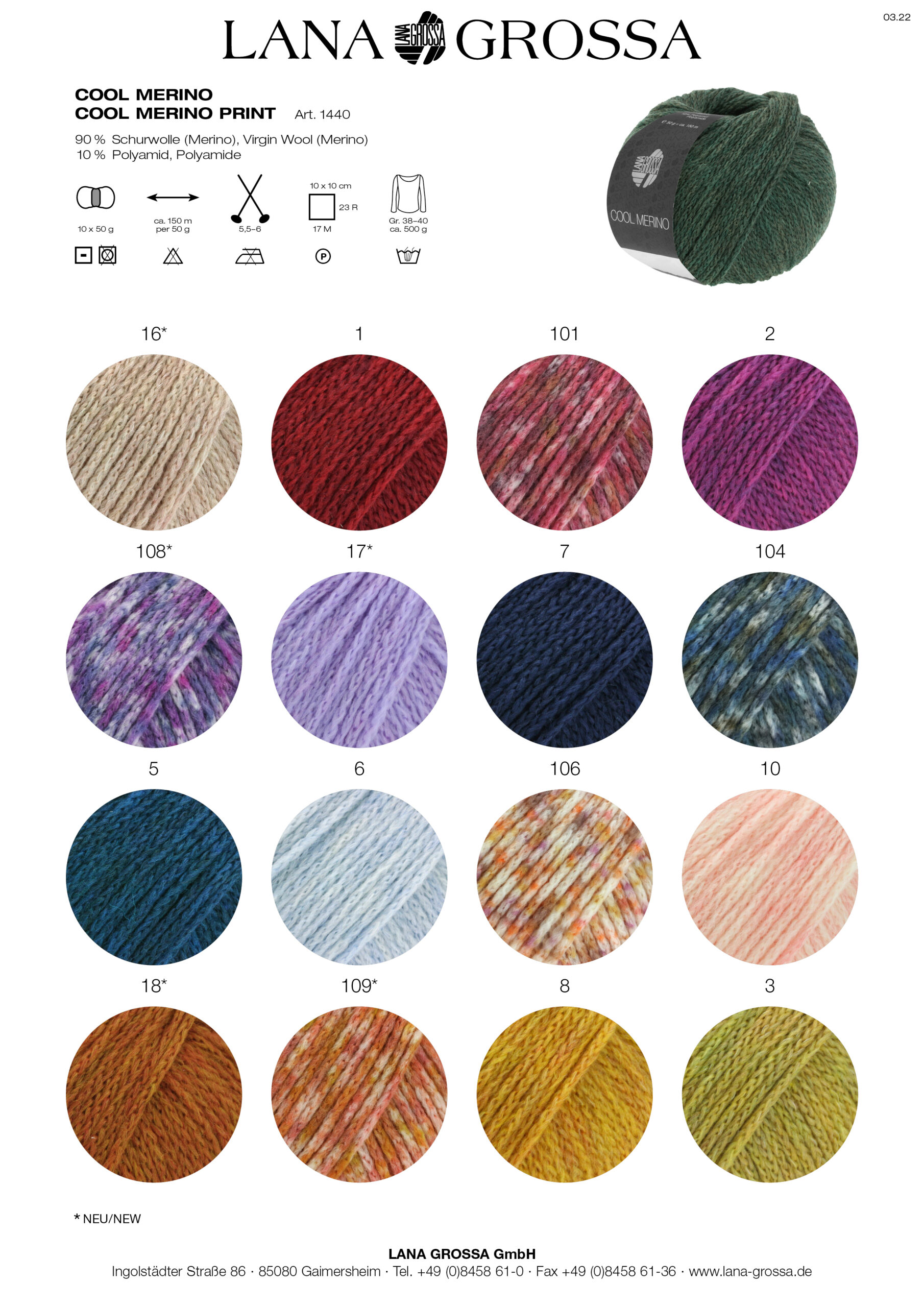 Lana Grossa COOL MERINO/PRINT/DÉGRADÉ