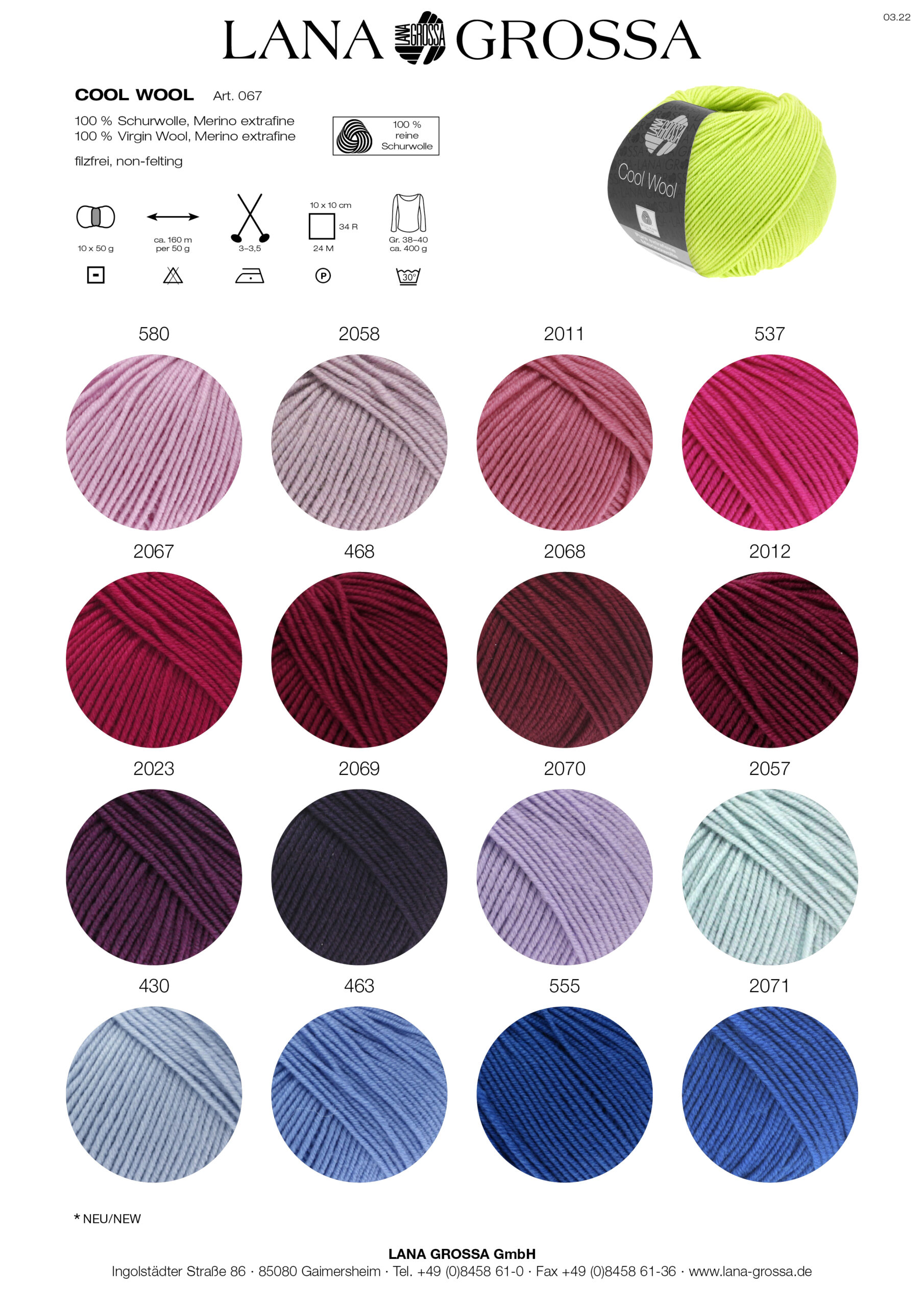 LANA GROSSA Mode mit Wolle Handels- und Vertriebs GmbH COOL WOOL