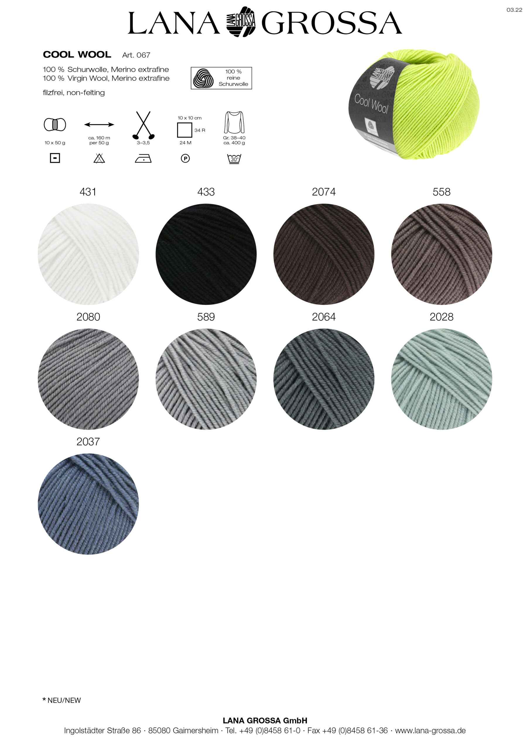 LANA GROSSA Mode mit Wolle Handels- und Vertriebs GmbH COOL WOOL