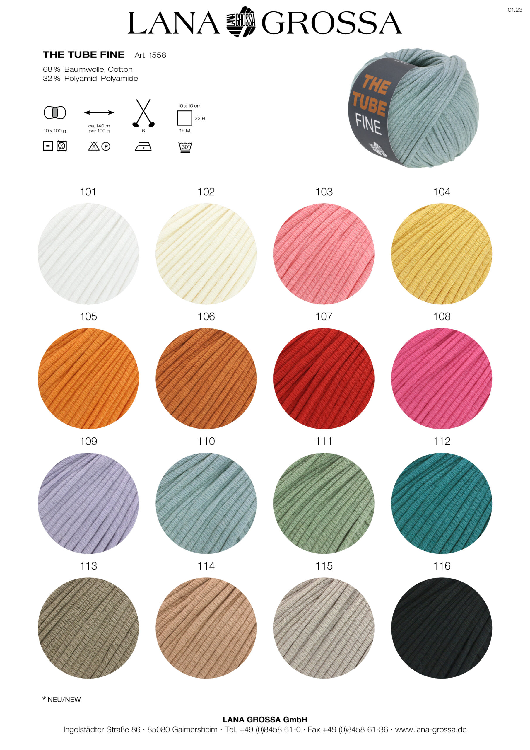 Lana Grossa THE TUBE FINE