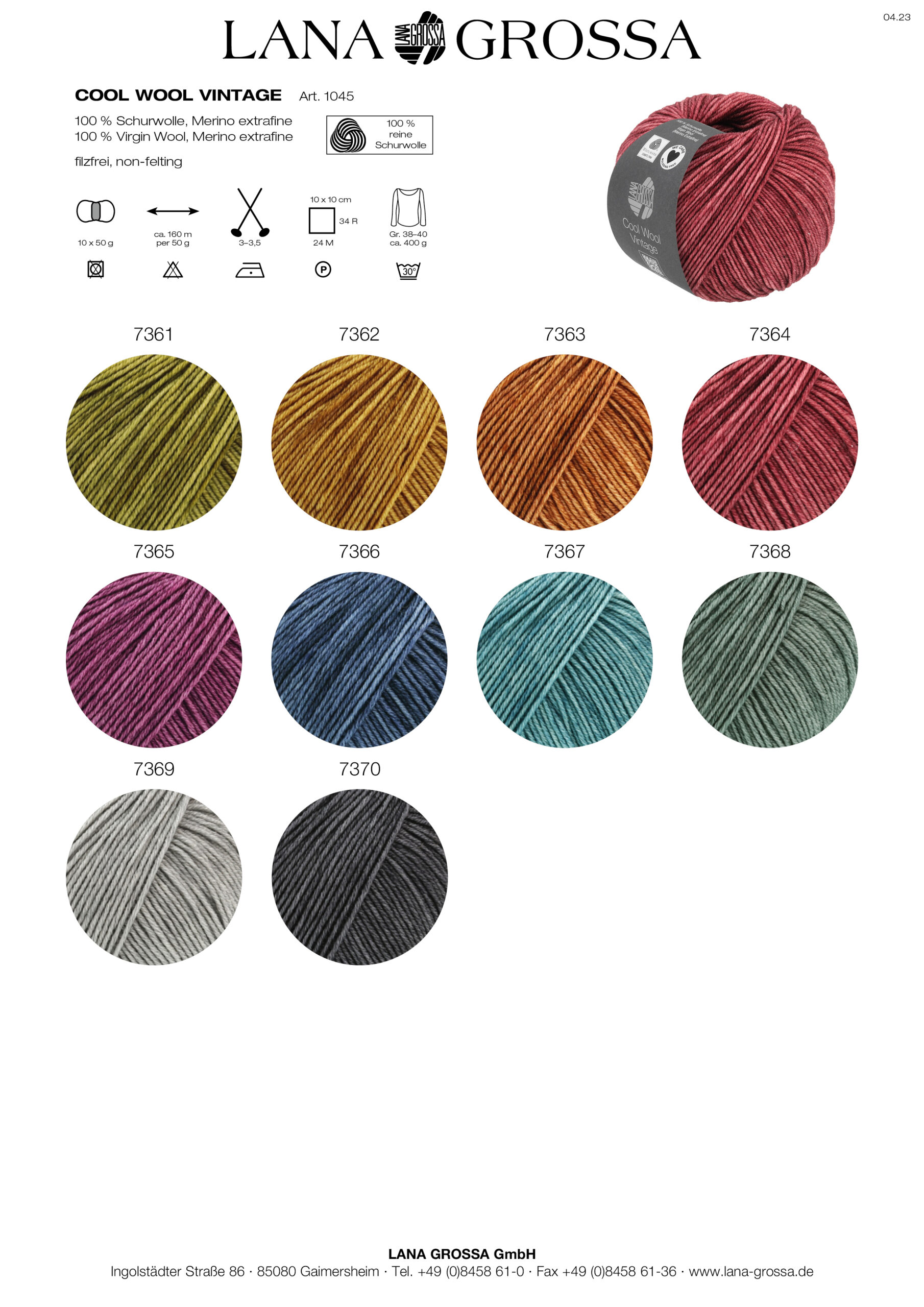 LANA GROSSA Mode mit Wolle Handels- und Vertriebs GmbH COOL WOOL VINTAGE