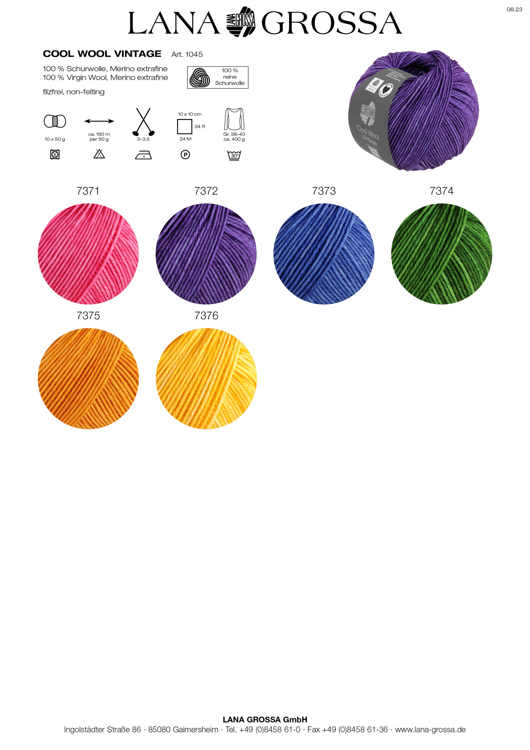 LANA GROSSA Mode mit Wolle Handels- und Vertriebs GmbH COOL WOOL VINTAGE