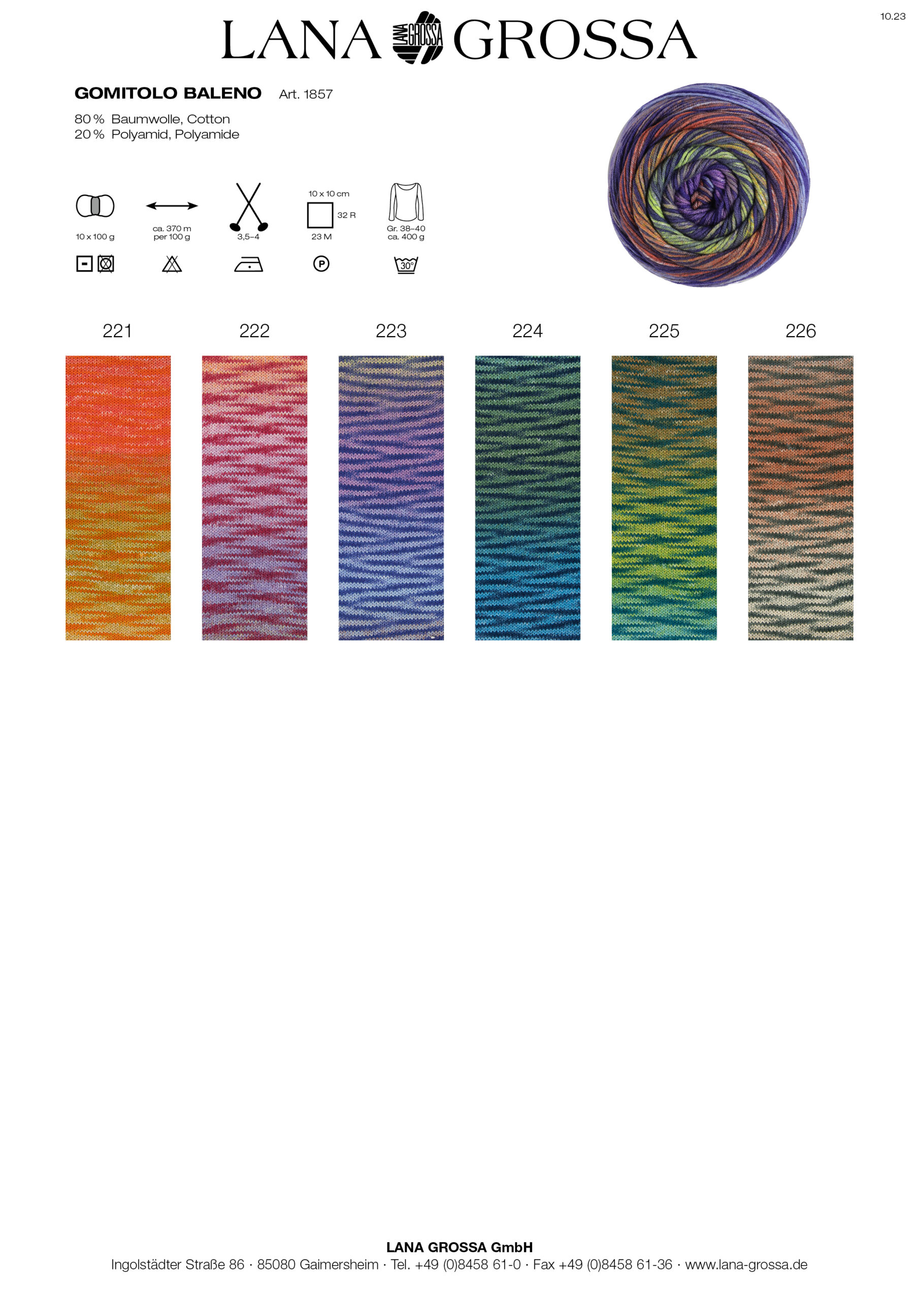 Lana Grossa GOMITOLO BALENO