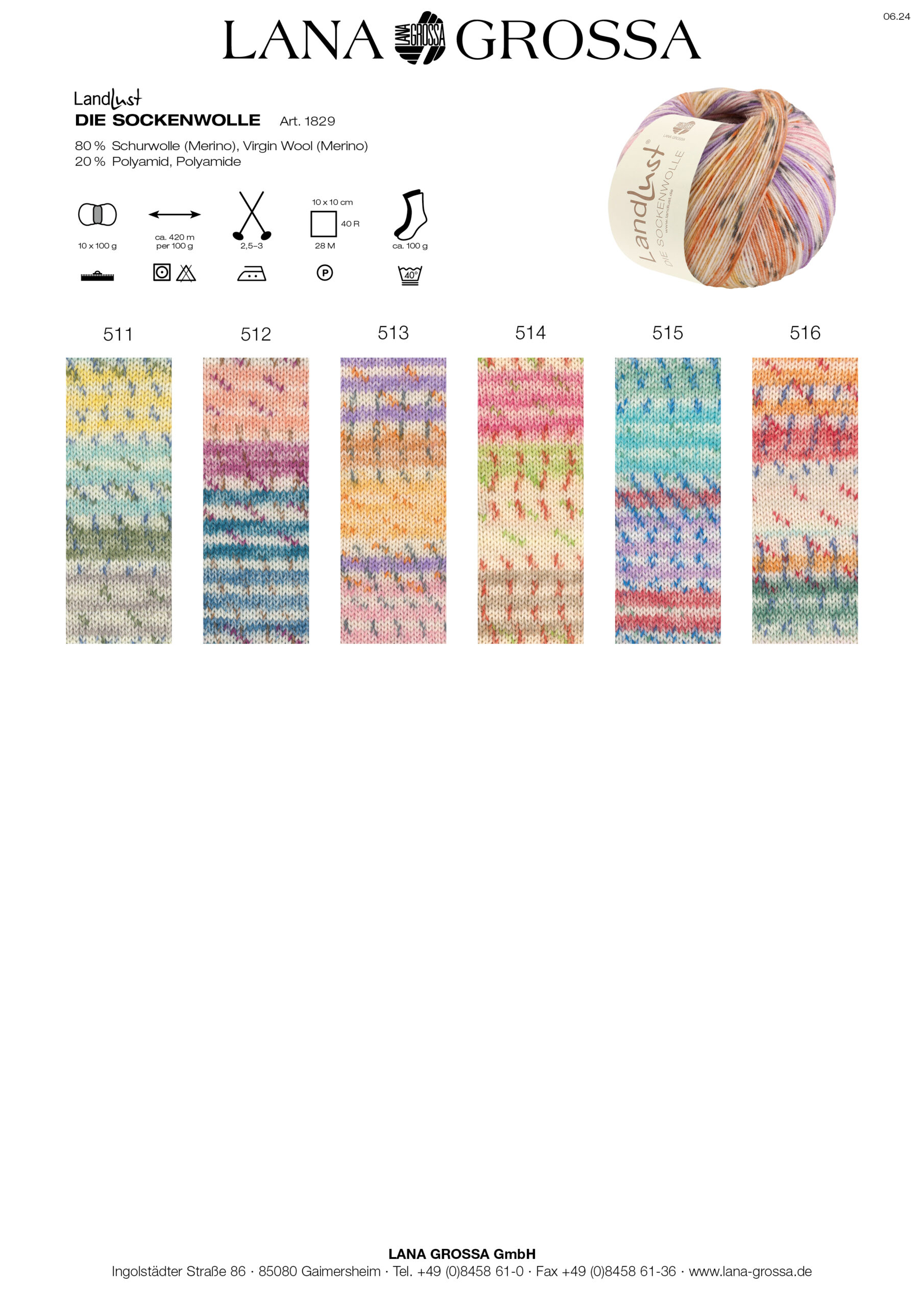 LANA GROSSA Mode mit Wolle Handels- und Vertriebs GmbH LANDLUST DIE SOCKENWOLLE