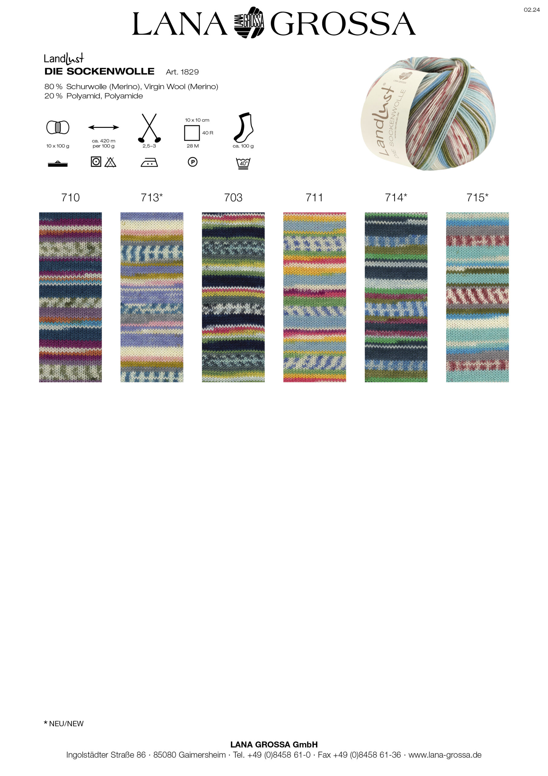 LANA GROSSA Mode mit Wolle Handels- und Vertriebs GmbH LANDLUST DIE SOCKENWOLLE