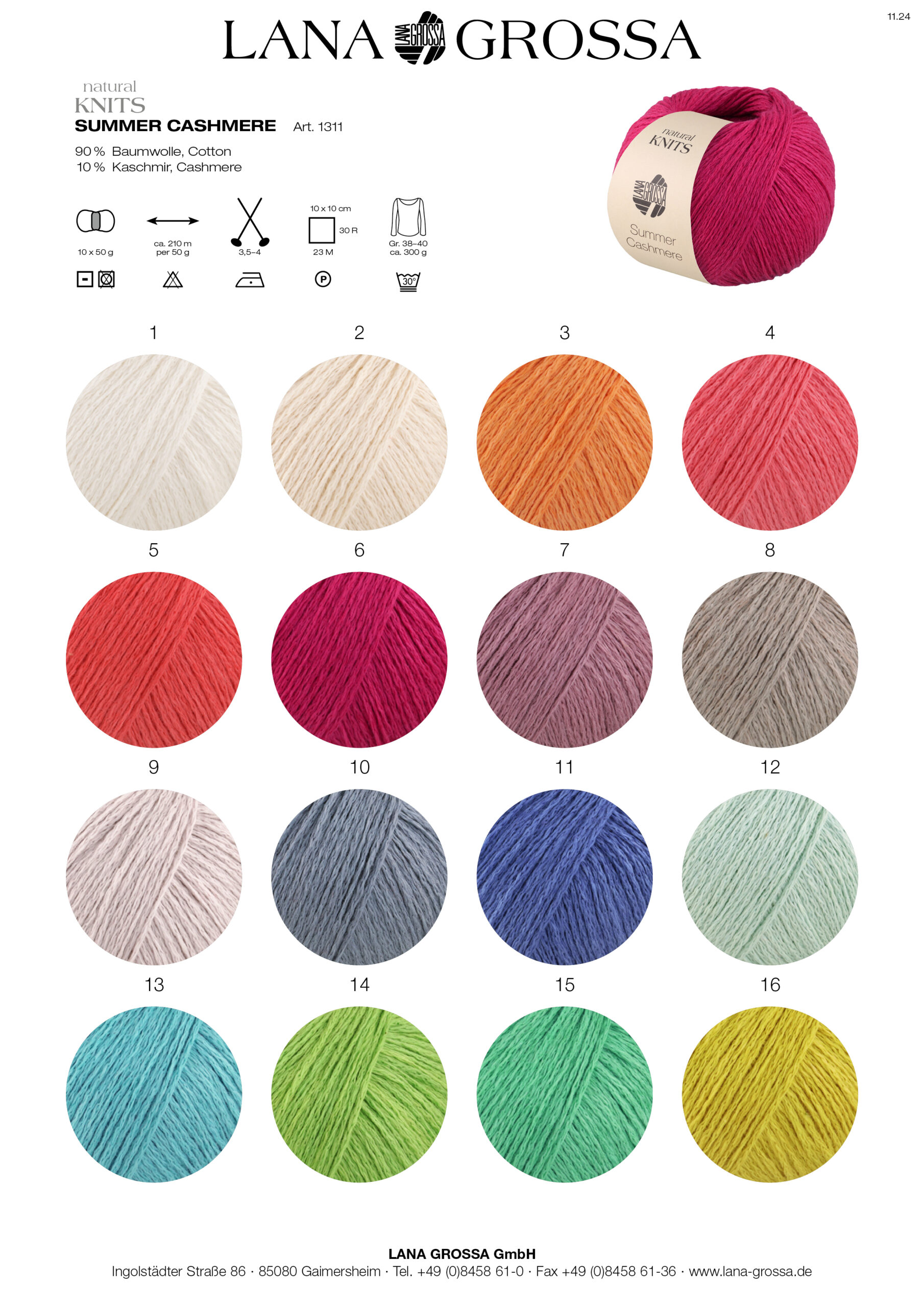 LANA GROSSA Mode mit Wolle Handels- und Vertriebs GmbH SUMMER CASHMERE