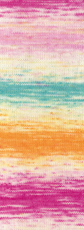 6209 Fuchsia/Pink/Creme/Zitrusgelb/Türkis/Orange