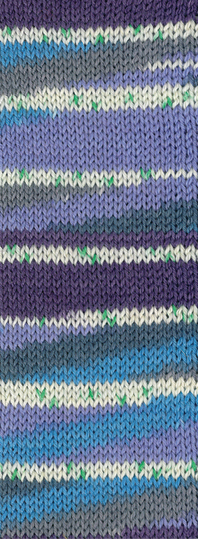 3385 Blauviolett/Weiß/Himmelblau/Grau/Blaulila/ Grün