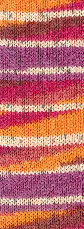 3386 Braun/Fuchsia/Tonrot/Ecru/Grau/Mandarin/ Rotviolett