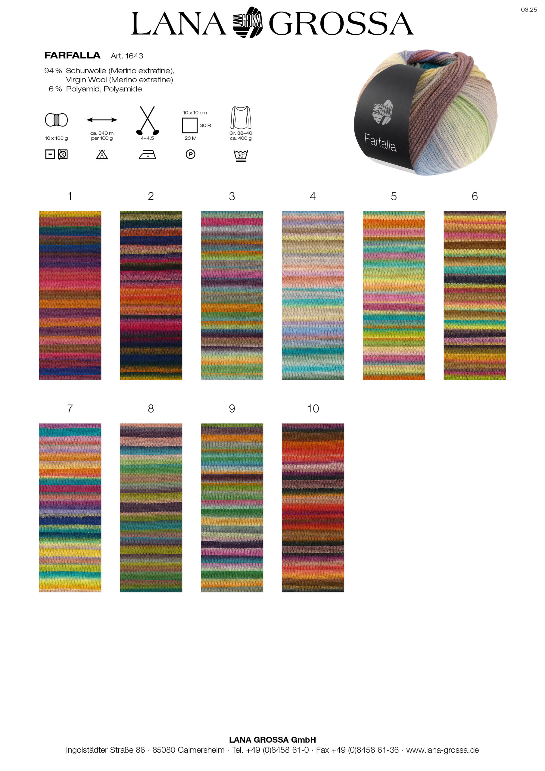 LANA GROSSA Mode mit Wolle Handels- und Vertriebs GmbH FARFALLA