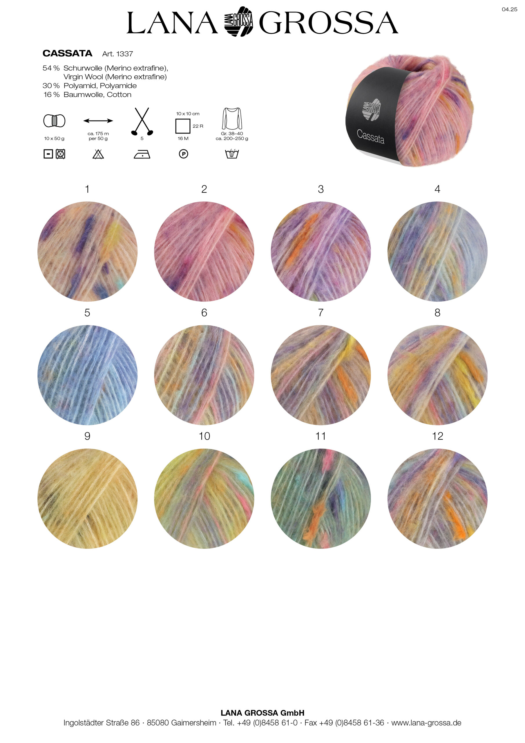 LANA GROSSA Mode mit Wolle Handels- und Vertriebs GmbH CASSATA