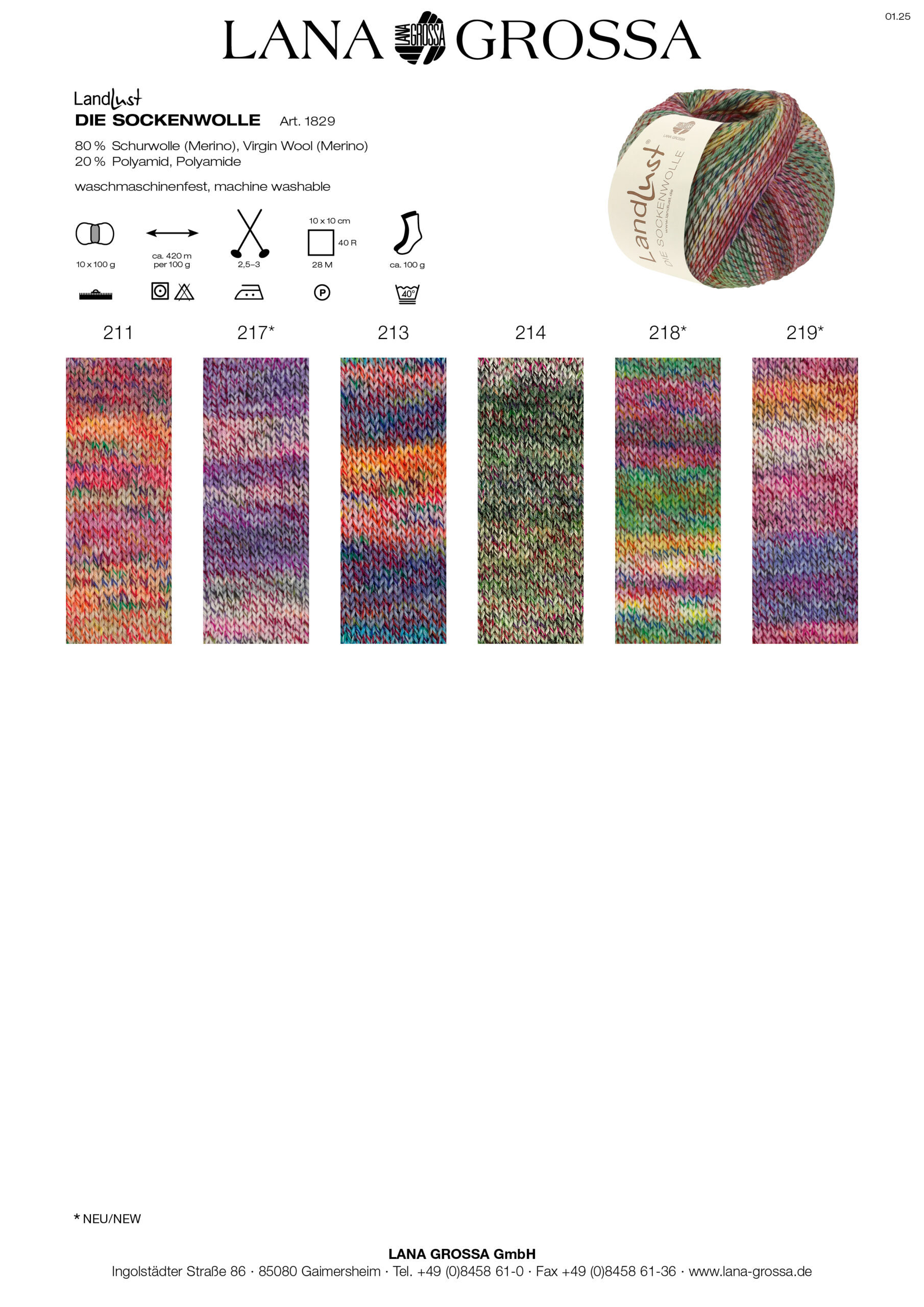 LANA GROSSA Mode mit Wolle Handels- und Vertriebs GmbH LANDLUST DIE SOCKENWOLLE