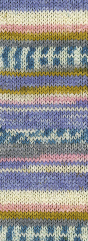 926 Grau/Ecru/Petrol/Pistazie/Lila/Rosa Gestreift